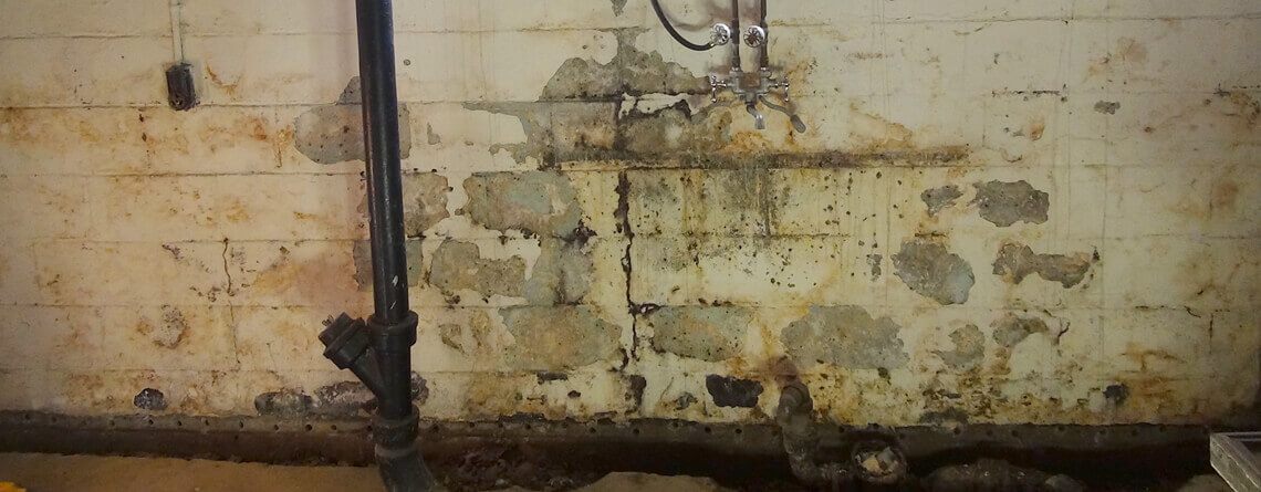 Basement Waterproofing | Discolored Wall | SouthernDry of Alabama Basement Waterproofing